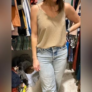 Shimmery cream colored cami NWT